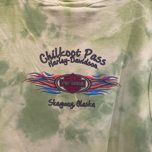 Harley-Davidson Green Tie-Dye Tank Top - Picture 6 of 6